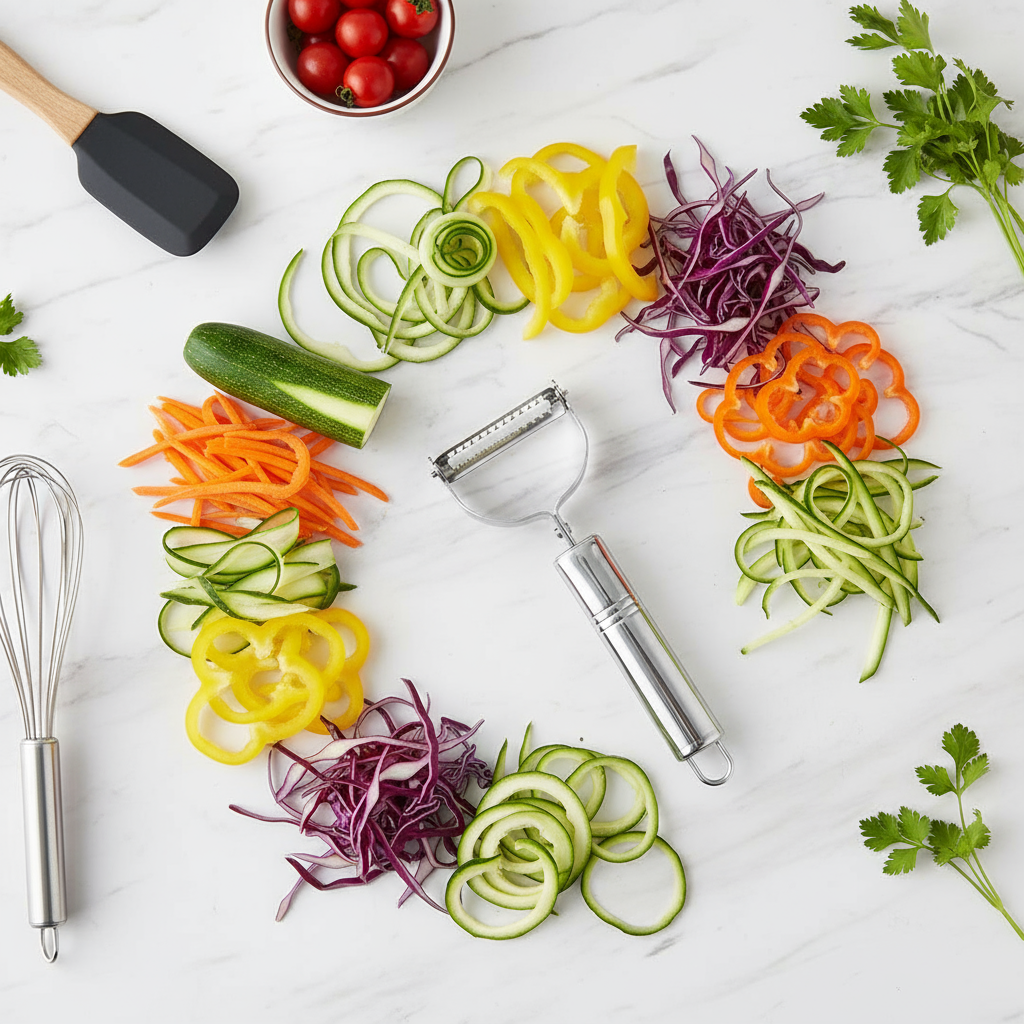 2-in-1 Julienne Vegetable Peeler | Stainless Steel