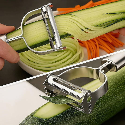 2-in-1 Julienne Vegetable Peeler | Stainless Steel